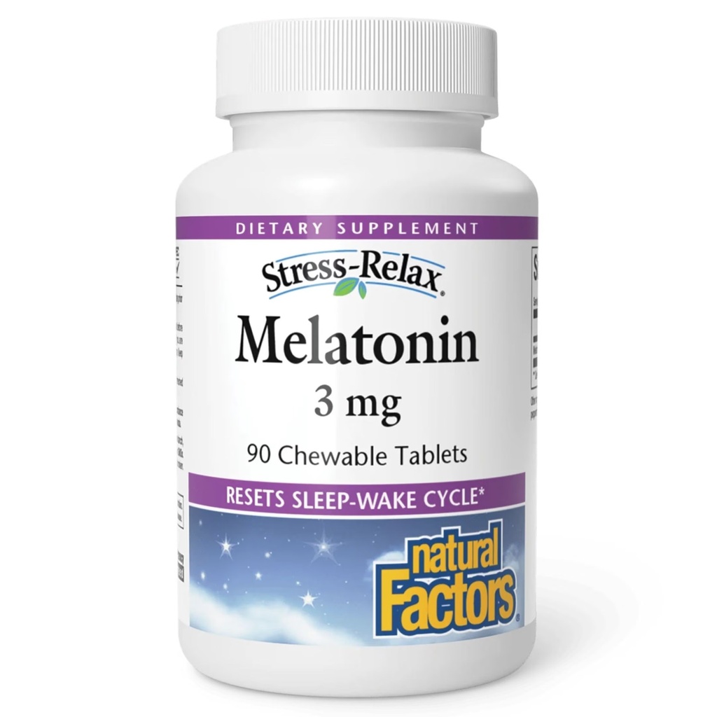 NATURAL FACTORS MELATONIN 3MG SUBTAB 90'S (2)