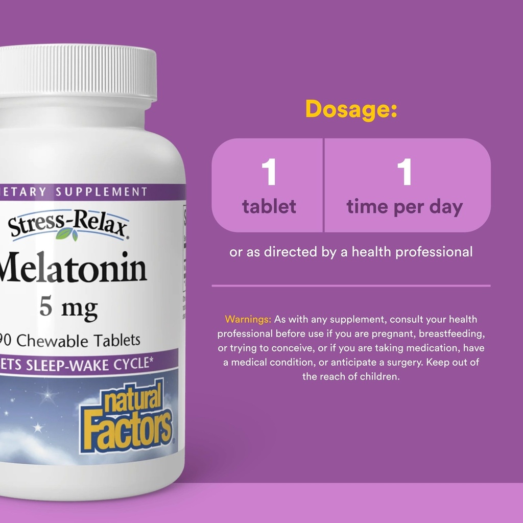 NATURAL FACTORS MELATONIN 5MG SUBTAB 90 (2)