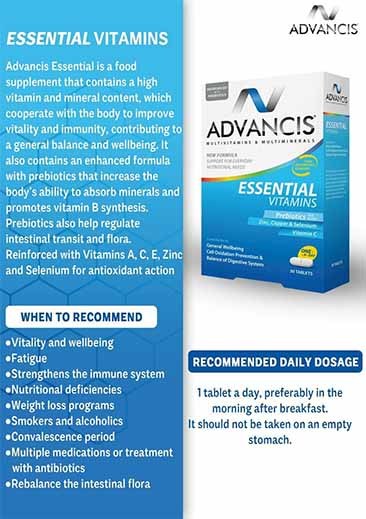 ADVANCIS ESSENTIAL VITAMINS TABS 30`S (3)