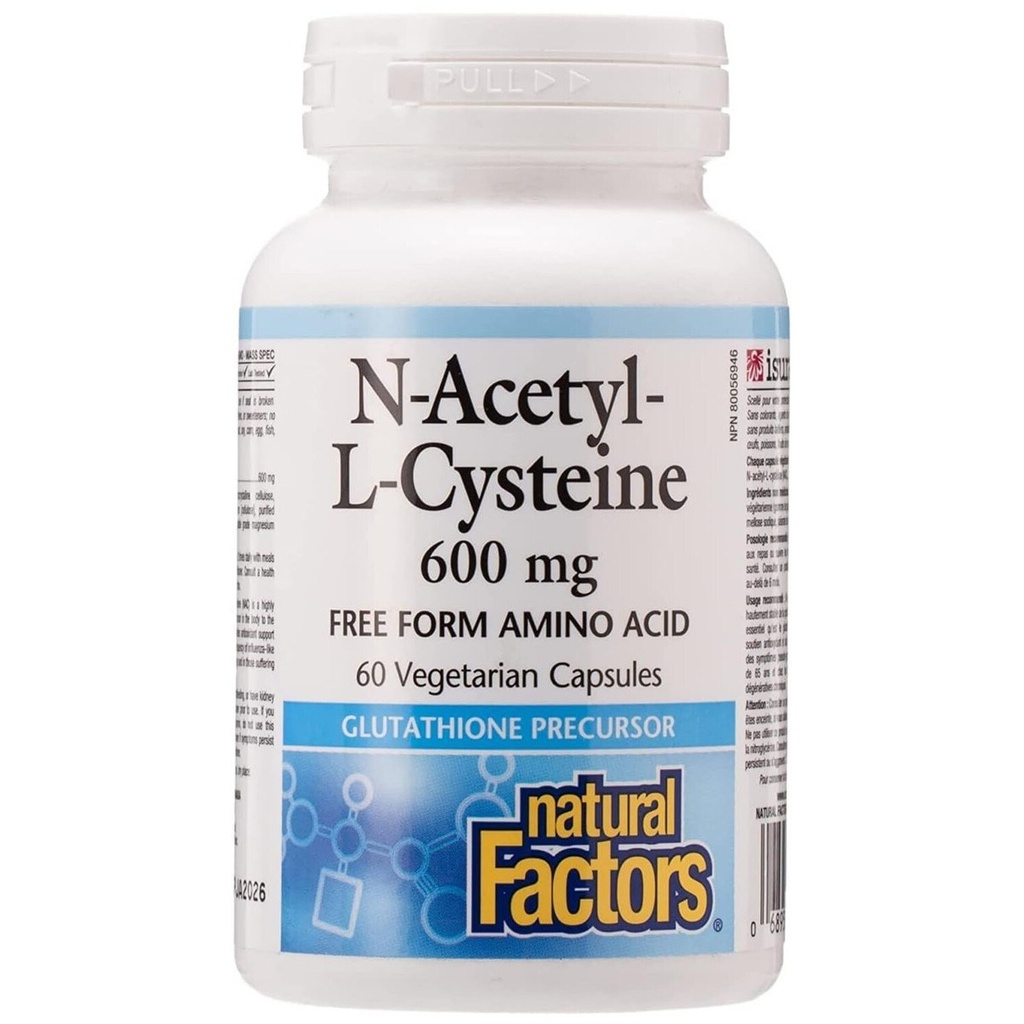 NATURAL FACTORS N-ACETYL(NAC) 600MG CAP 60 (4)