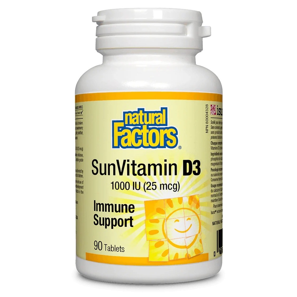 NATURAL FACTORS VIT D3 1000IU TAB 90 (2)