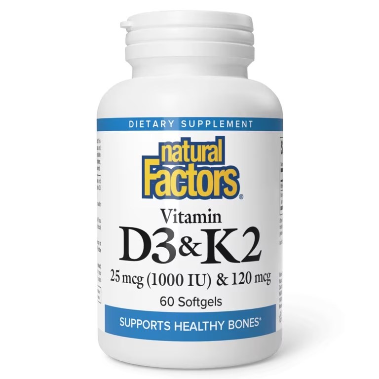 NATURAL FACTORS VITAMIN K+D 120MCG/1000 IU Sg60 (2)