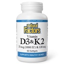 NATURAL FACTORS VITAMIN K+D 120MCG/1000 IU Sg60 (2)