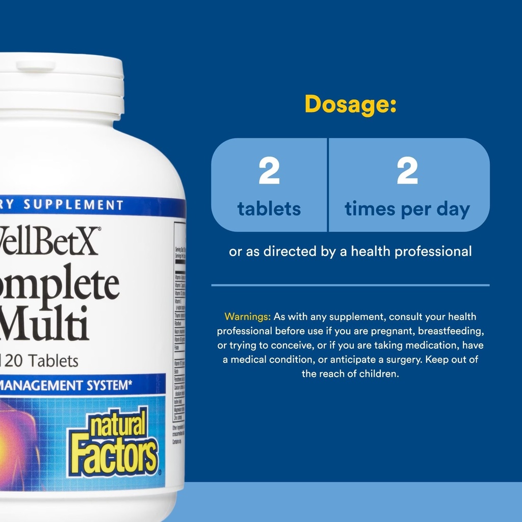 NATURAL FACTORS WELLBET DIABETIC MULTI TAB 120 (2)