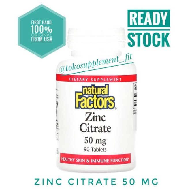 NATURAL FACTORS ZINC CIT 50MG TAB 90'S (3)