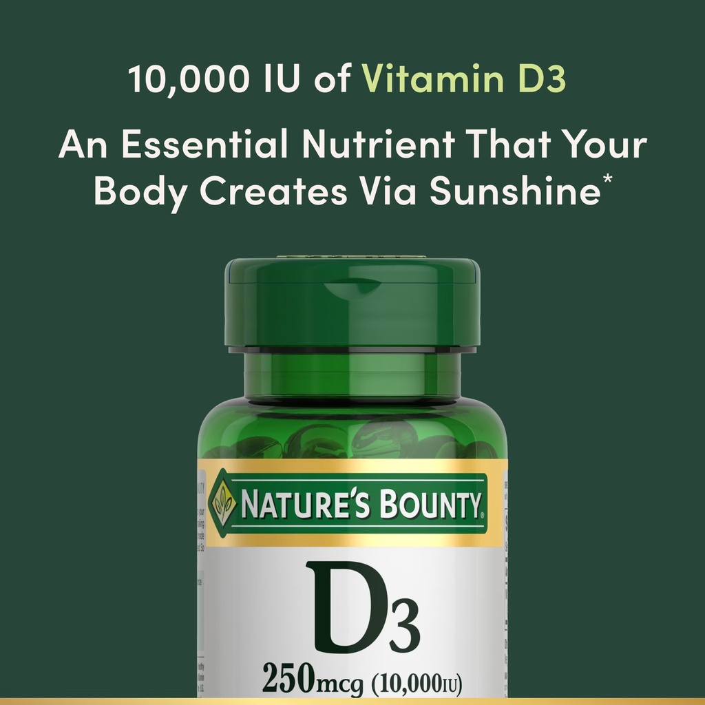 NATURE'S BOUNTY D3 125MCG (5000IU) R.RELEASE 150'S (2)