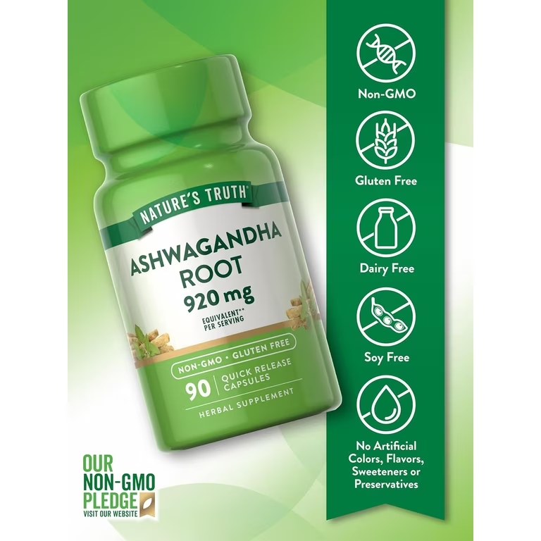 NATURE'S TRUTH ASHWAGANDHA ROOT 920MG -90'S (2)