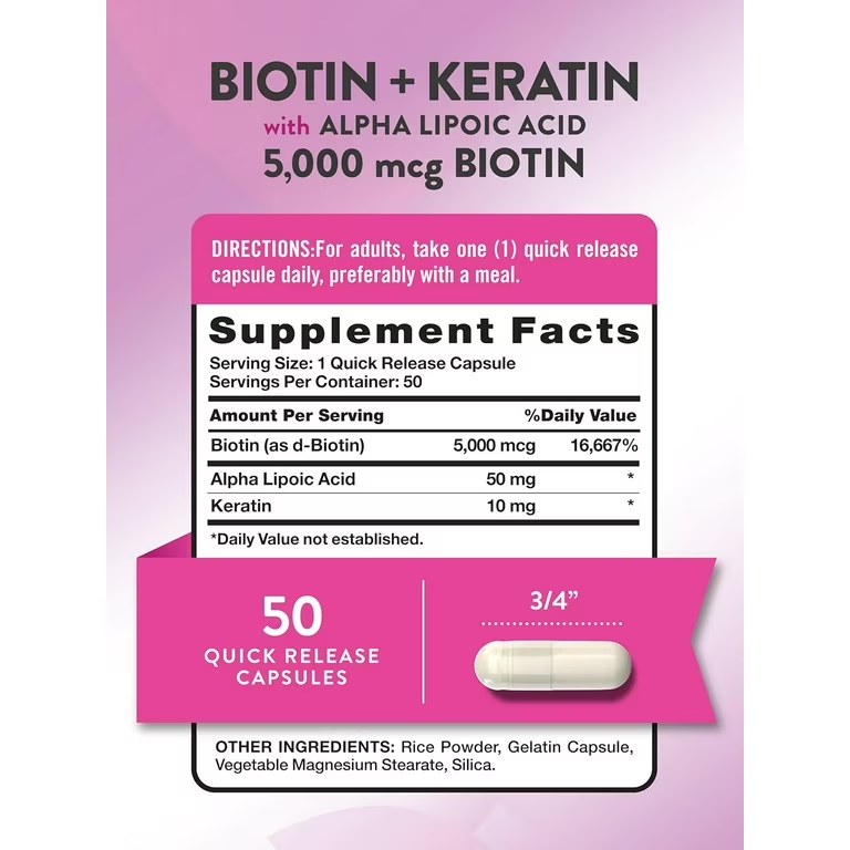 NATURE'S TRUTH BIOTIN+KERATIN -50'S (3)