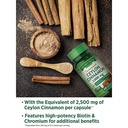NATURE'S TRUTH CEYLON CINNAMON 2500MG+ BIOTIN & CROMIUM CAPS 60'S (2)