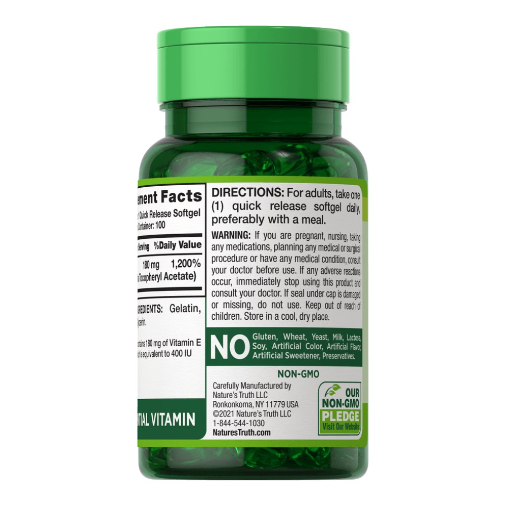 NATURE'S TRUTH E400IU SOFTGELS 100'S (3)