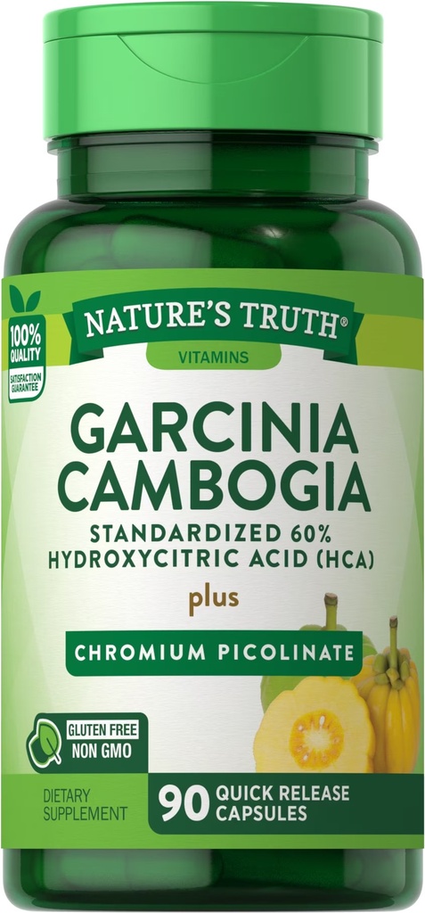 NATURE'S TRUTH GARCINIA CAMBOGIA+CHROMIUM PICOLINATE-90'S (2)