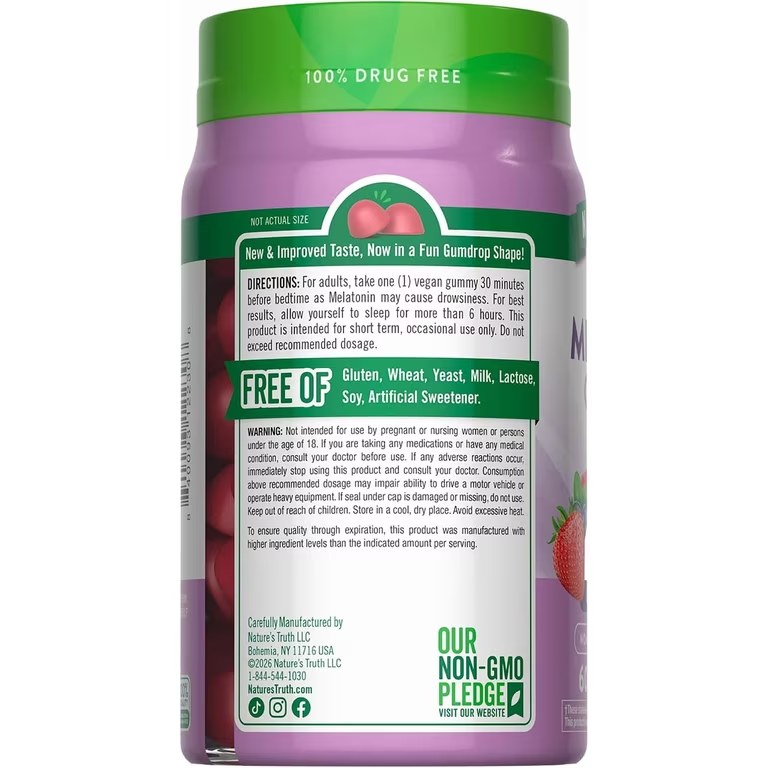 NATURE'S TRUTH MELATONIN 5MG GUMMIES 60'S (3)