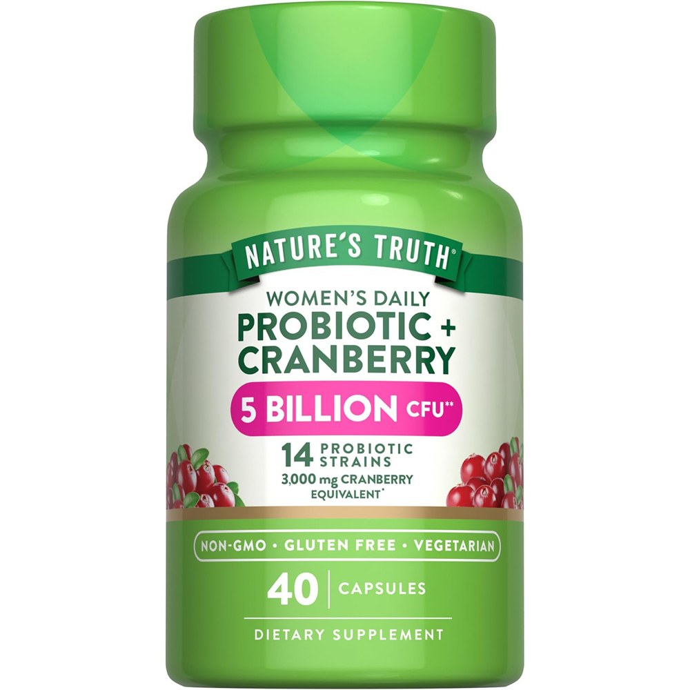 NATURE'S TRUTH WOMEN'S DAILY PROBIOTIC+CRANBERRY CAPS 40'S (2)