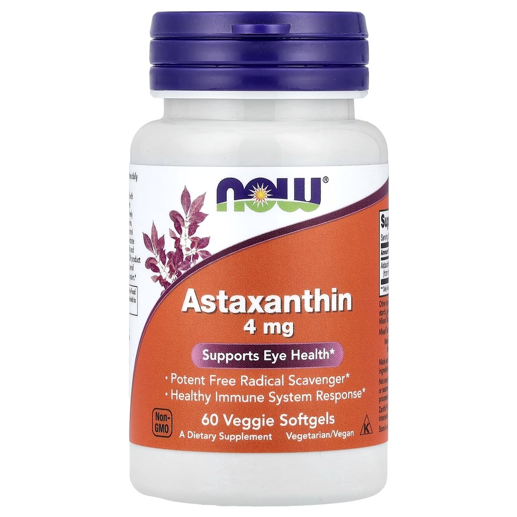 NOW ASTAXANTHIN 4MG CAPS 60'S (3)