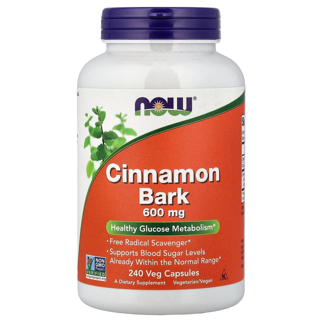 NOW CINNAMON BARK 600MG CAPS (2)