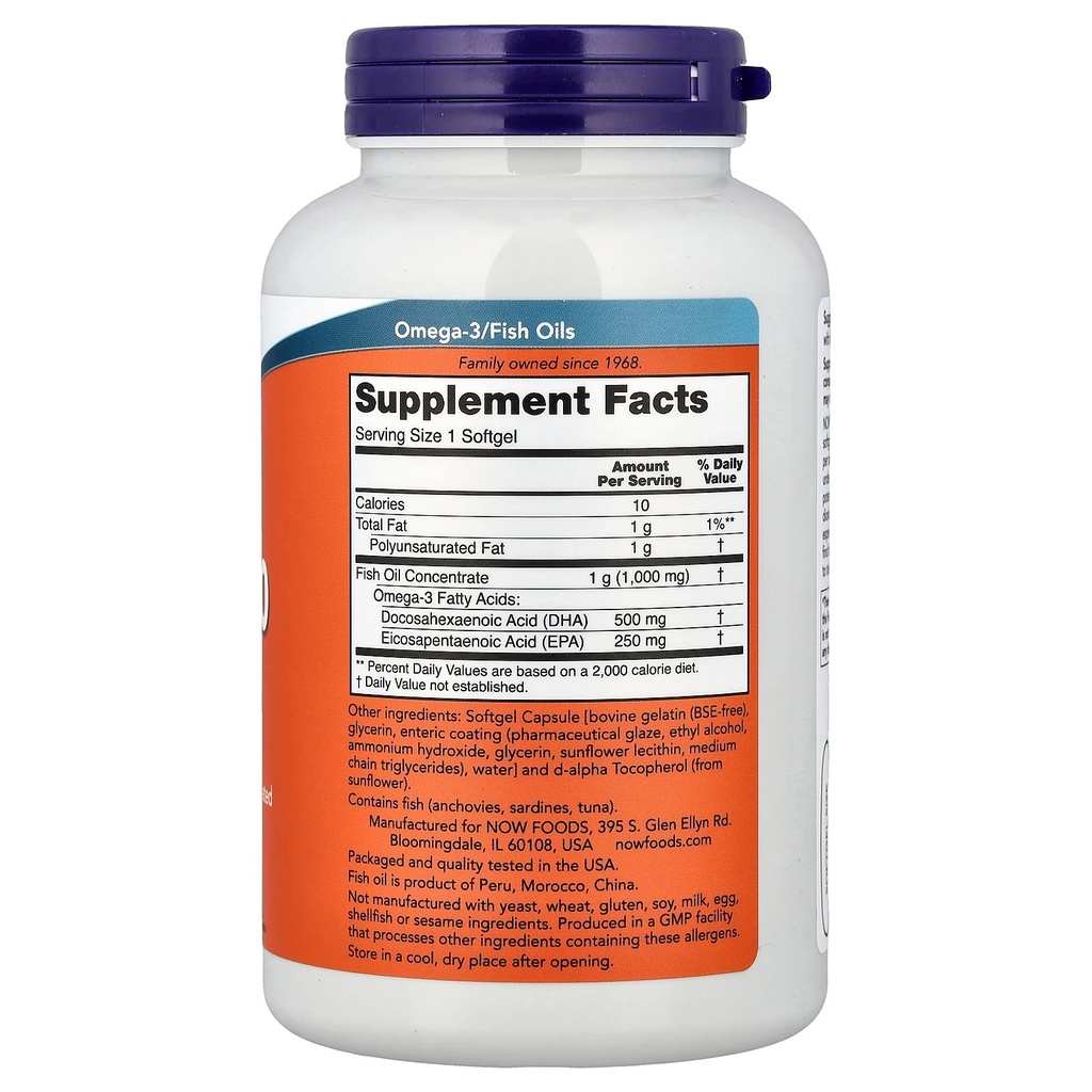 NOW DHA 500MG CAPS 180 (2)