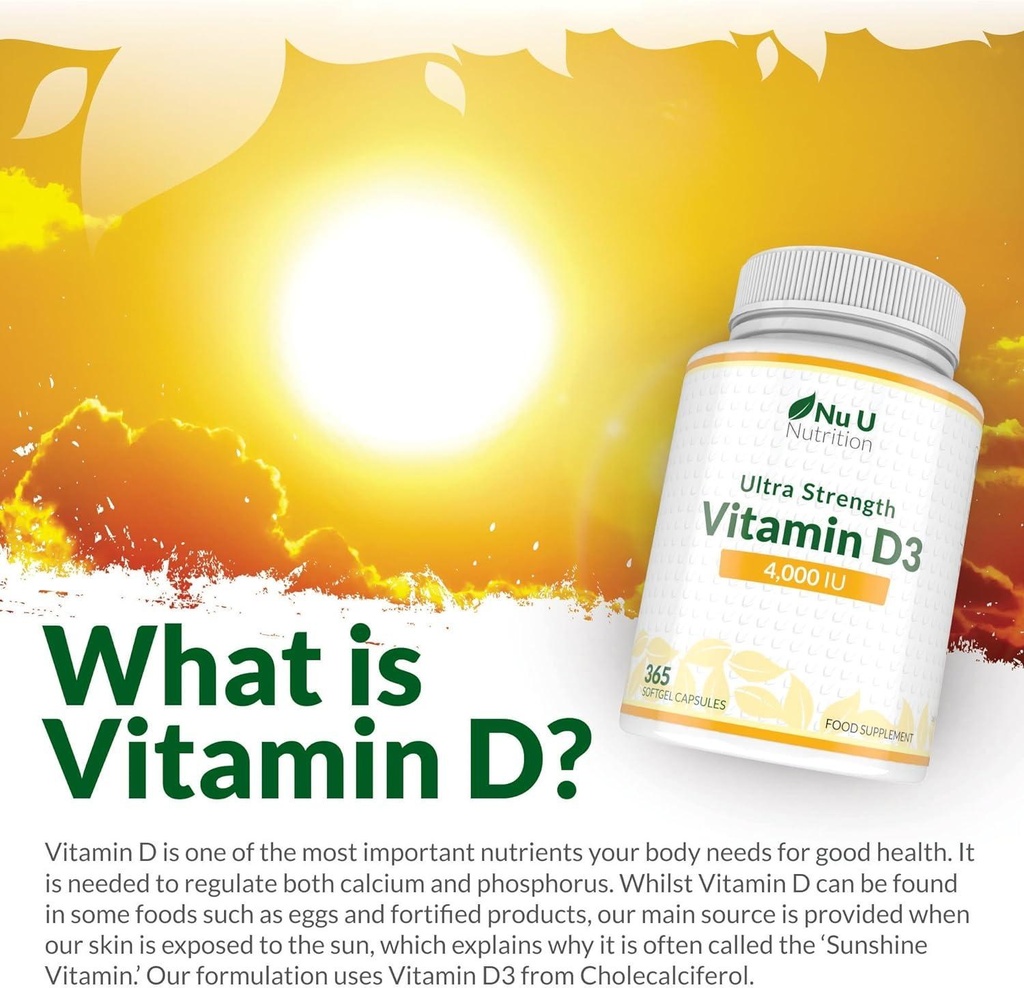 NOW NH VITAMIN D3 4000IU SOFTGEL CAPS 365'S (3)