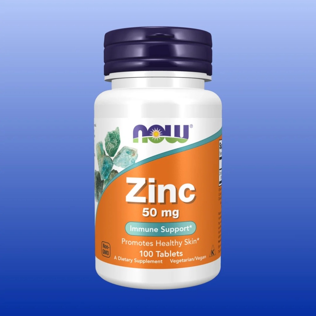 NOW ZINC GLUCONATE 50MG TABS 100'S (2)