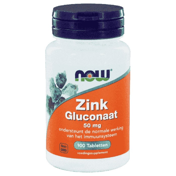 NOW ZINC GLUCONATE 50MG TABS 100'S (3)