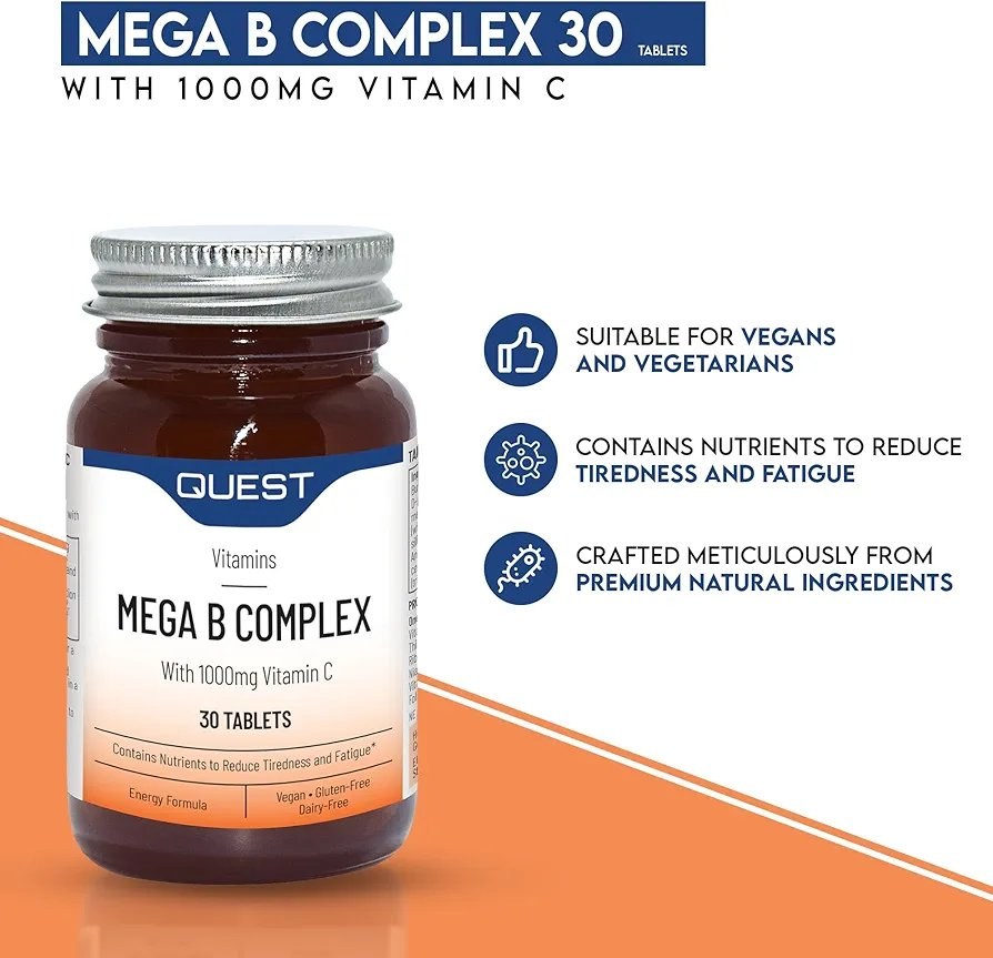 QUEST MEGA B COMPLEX & C TABS 30'S (3)