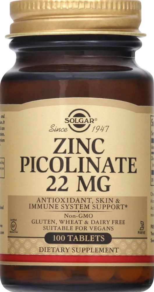 SOLGAR ZINC PICOLINATE TABS 100S (2)