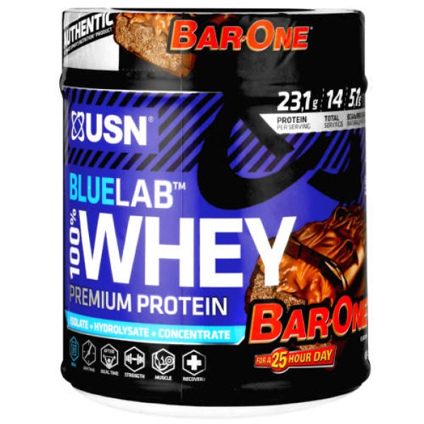 USN BLUELAB 100% PREMIUM WHEY 454G BAR ONE (2)