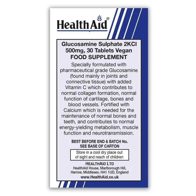 [JPR-0084] HEALTH AID GLUCOSAMINE SO4 500MG 30'S