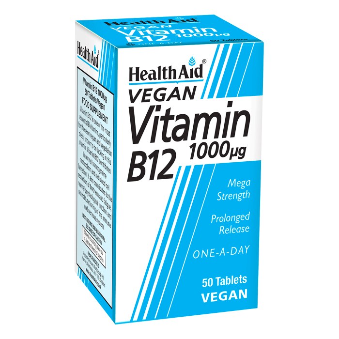 [JPR-0105] HEALTH AID VITAMIN B12 1000ug PR 50'S
