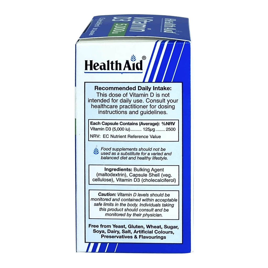 [JPR-0123] HEALTH AID VITAMIN D3 5000IU 1*30'S
