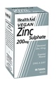 HEALTH AID ZINC SULPHATE 200MG 90'S