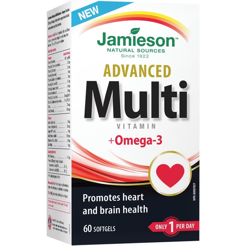 [JPR-0155] JAMIESON ADVANCED MULTI + OMEGA SOFTGELS 60`S