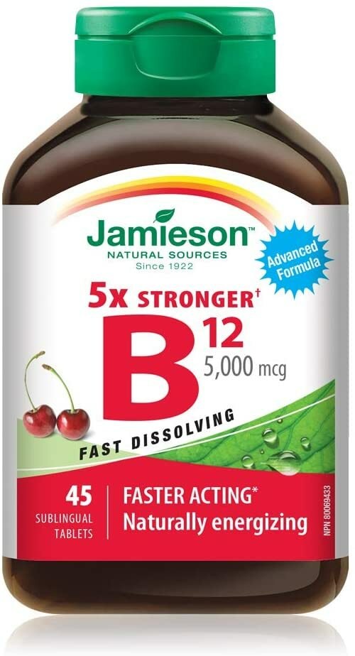 [JPR-0159] JAMIESON B12 5000MCG TABS 45'S