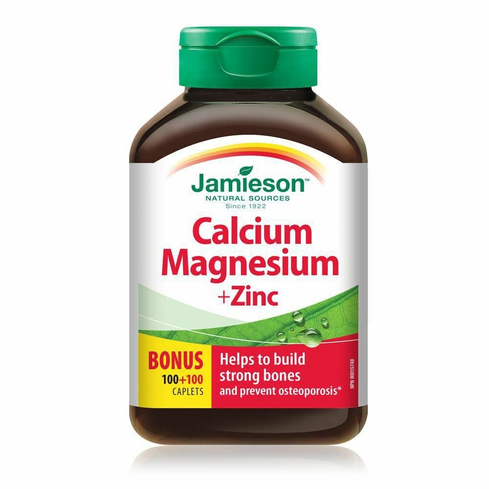 [JPR-0165] JAMIESON CALCIUM MAGNESIUM+ZINC CAPLETS 200'S
