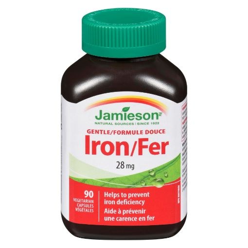 [JPR-0180] JAMIESON GENTLE IRON 28MG CAPS 90'S