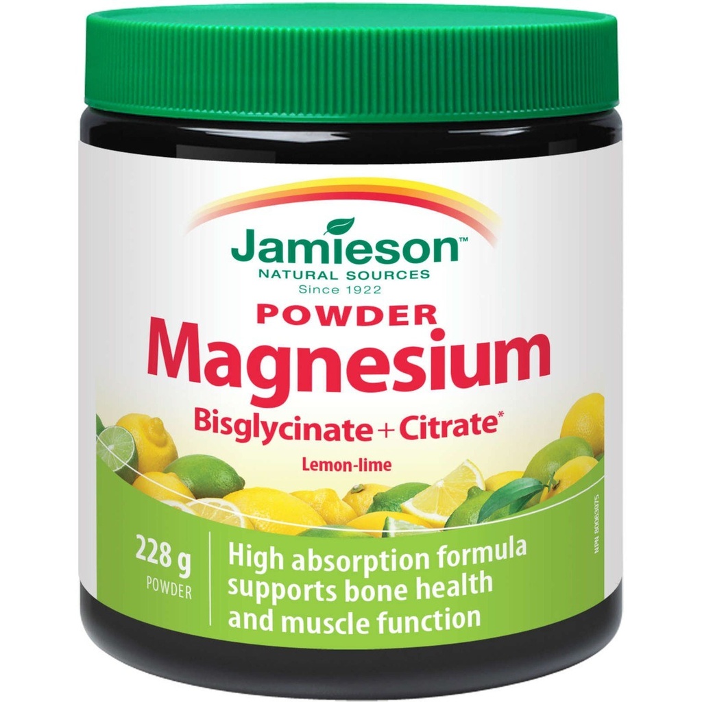 [JPR-0189] JAMIESON MAGNESIUM (BISGLYCINATE & CITRATE) POWDER 228G