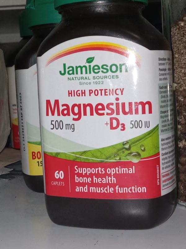 [JPR-0192] JAMIESON MAGNESIUM 500MG+500 IU D3 CAPLETS 60'S
