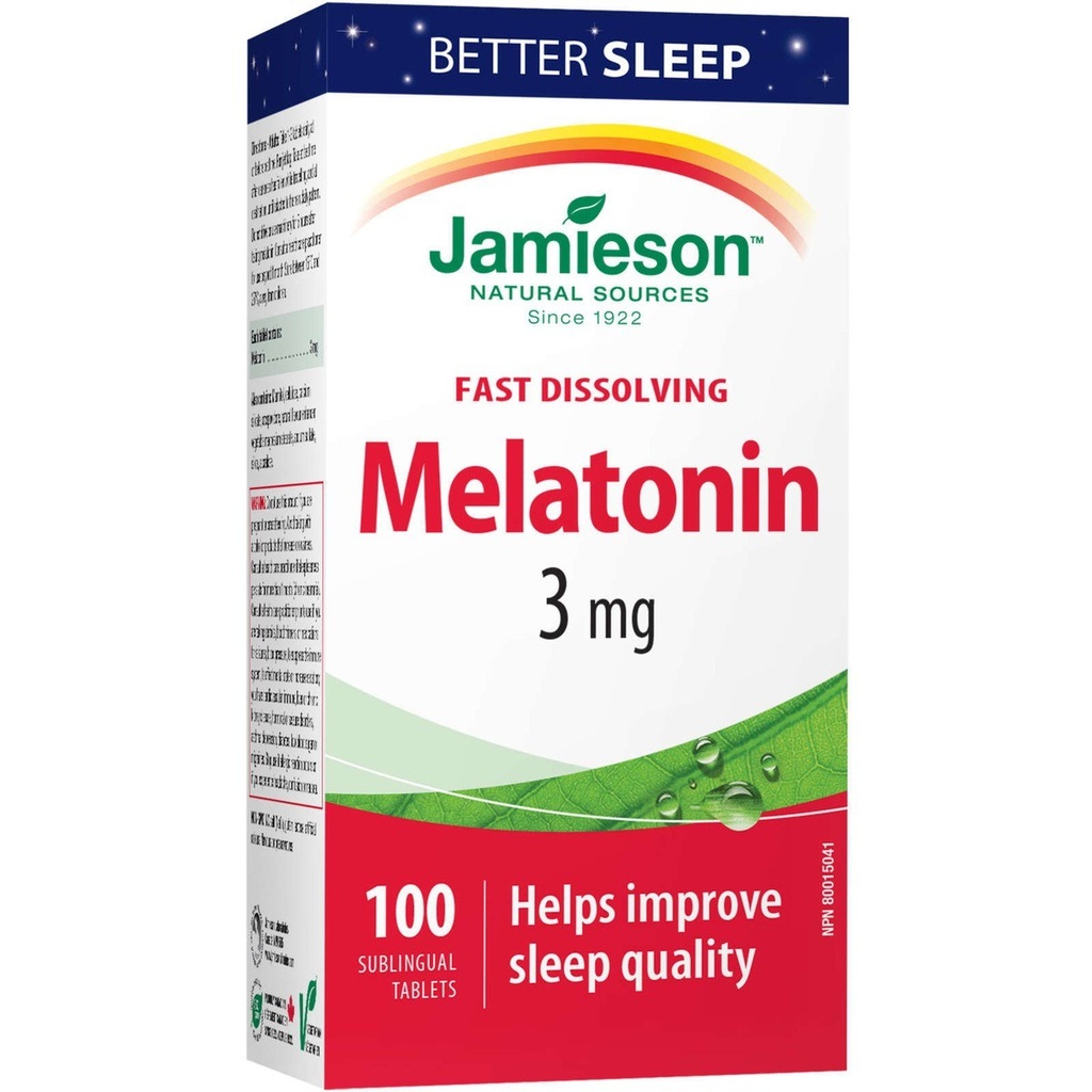 [JPR-0195] JAMIESON MELATONIN 3MG FAST DISSOLVING TABLETS 100'S