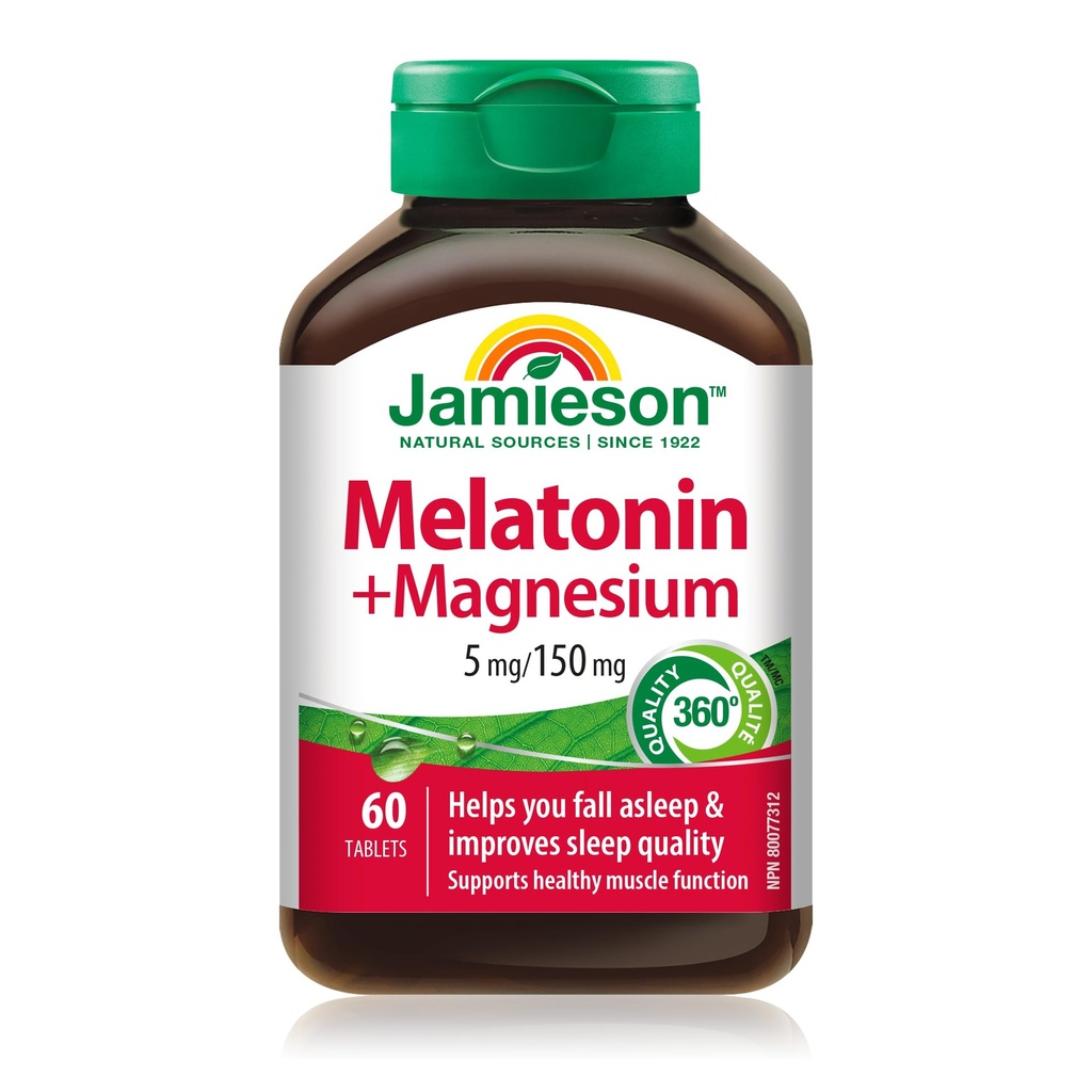 [JPR-0198] JAMIESON MELATONIN WITH MAGNESIUM 5MG/150MG TABLETS 60'S