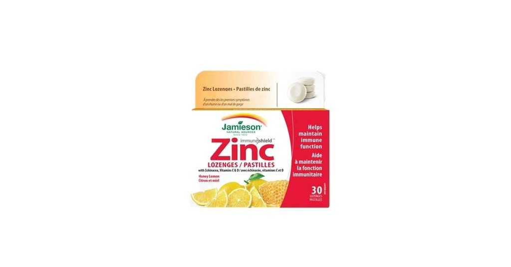 [JPR-0225] JAMIESON ZINC LOZENGES HONEY LEMON 30'S