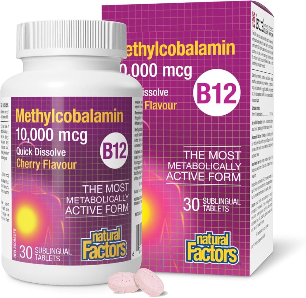 [JPR-0254] NATURAL FACTORS B12 METHYL 10,000MCG SUBTAB 30