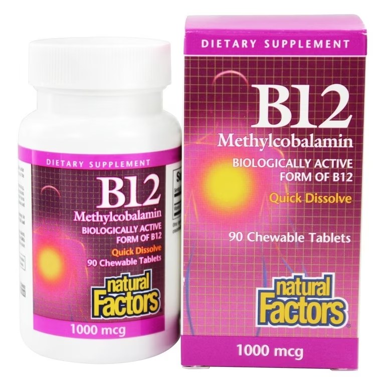 [JPR-0255] NATURAL FACTORS B12 METHYL 1000MCG SUBTAB 90