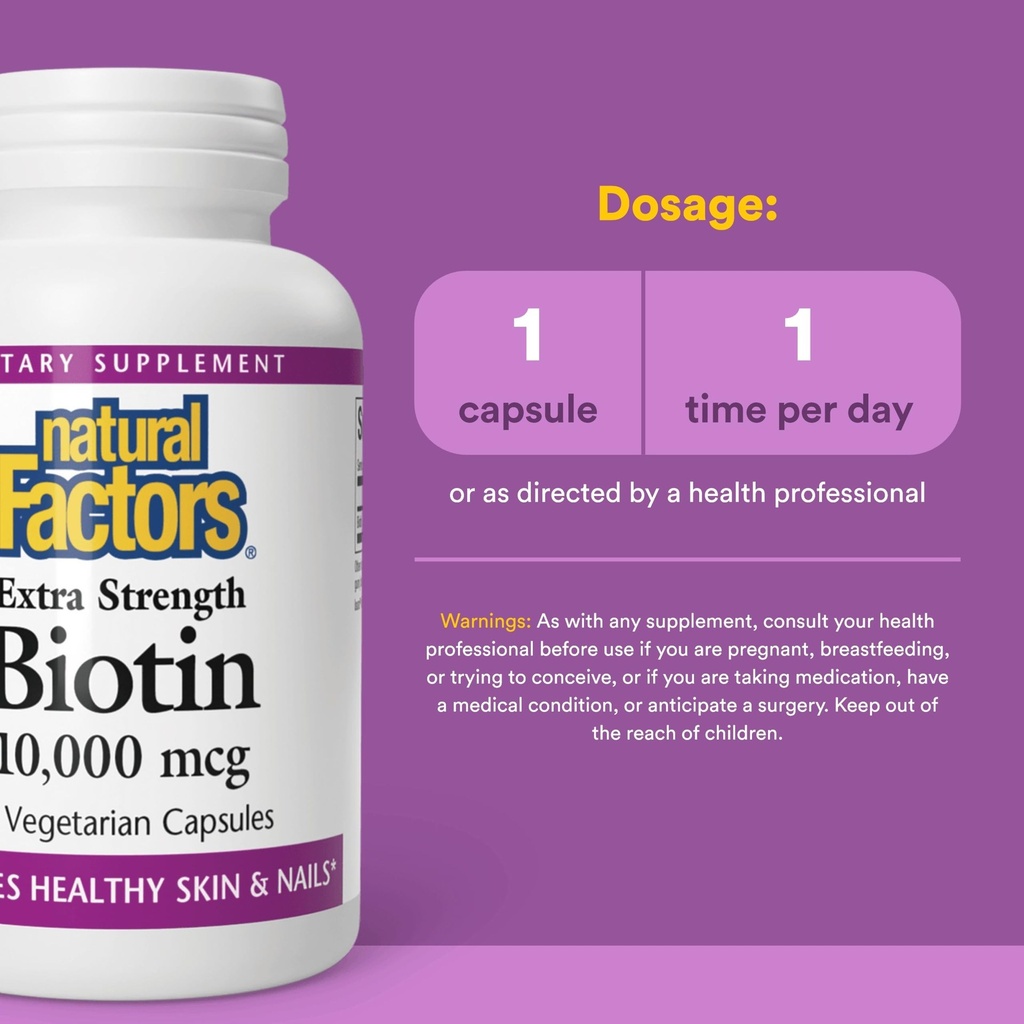 [JPR-0258] NATURAL FACTORS BIOTIN 10000MCG CAP 60