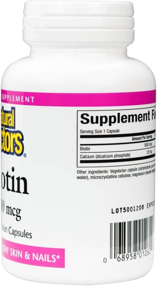 [JPR-0259] NATURAL FACTORS BIOTIN 5000MCG VCAP 60