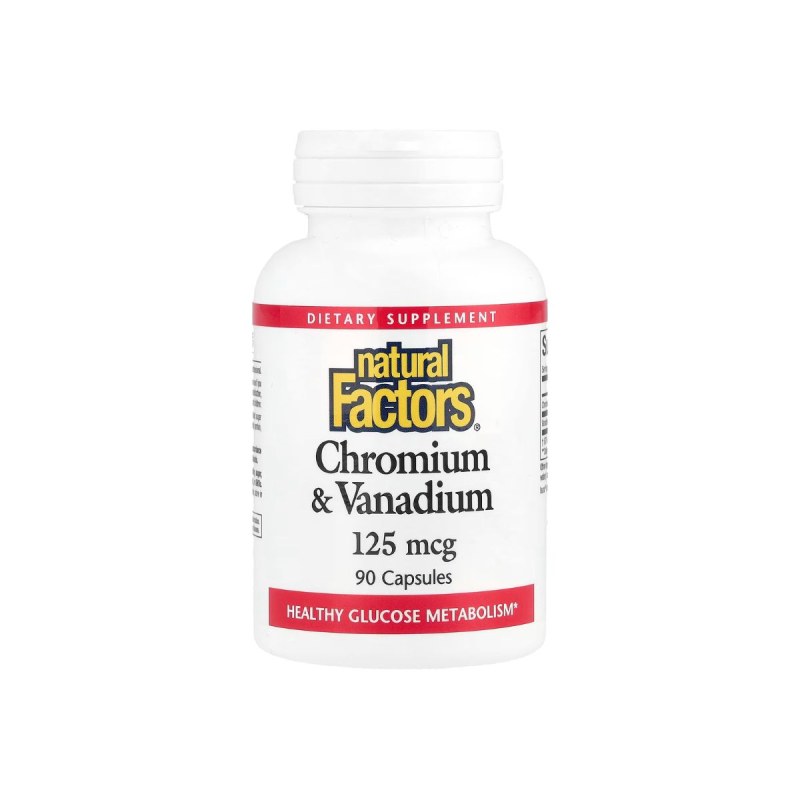 [JPR-0262] NATURAL FACTORS CHROM & VANADIUM 125MCG CAP 90