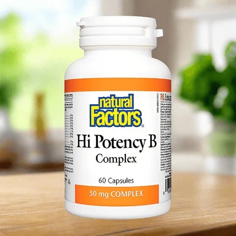 [JPR-0269] NATURAL FACTORS HI POTENCY B COMPLEX 50MG CAP 60 (HIPOT B)