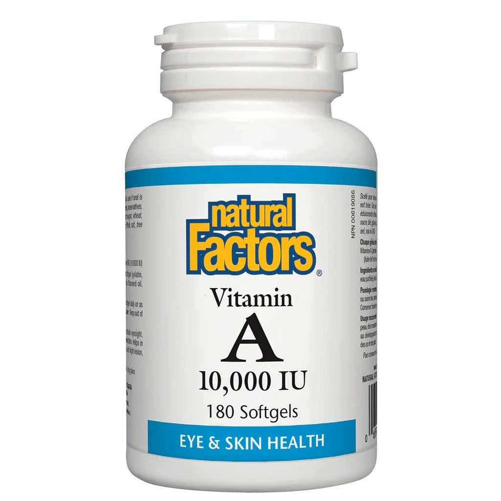 [JPR-0296] NATURAL FACTORS VIT A 10000IU SG 180