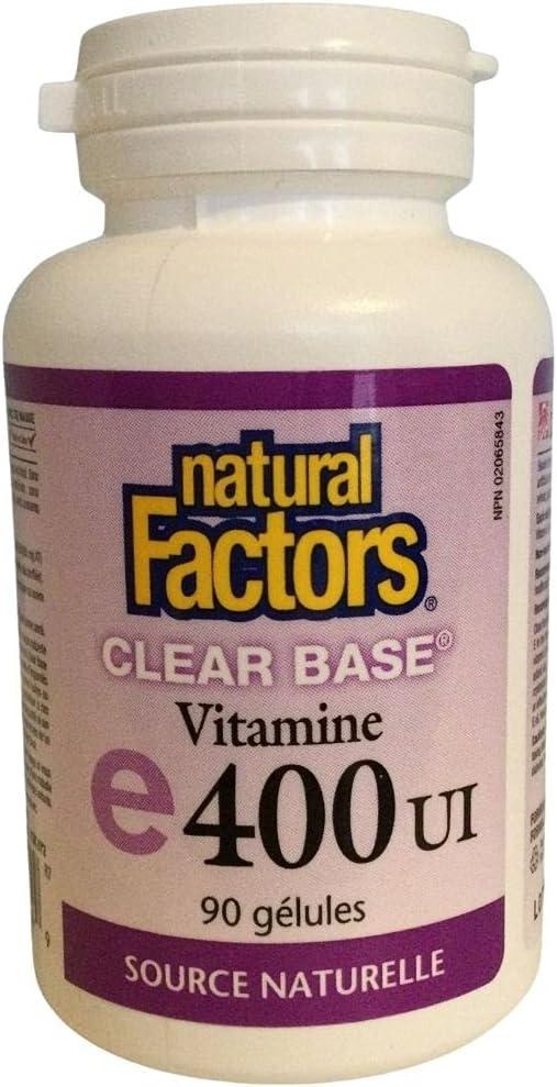 [JPR-0299] NATURAL FACTORS VIT E 400IU CLEAR BASE SG 90