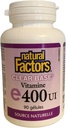 NATURAL FACTORS VIT E 400IU CLEAR BASE SG 90