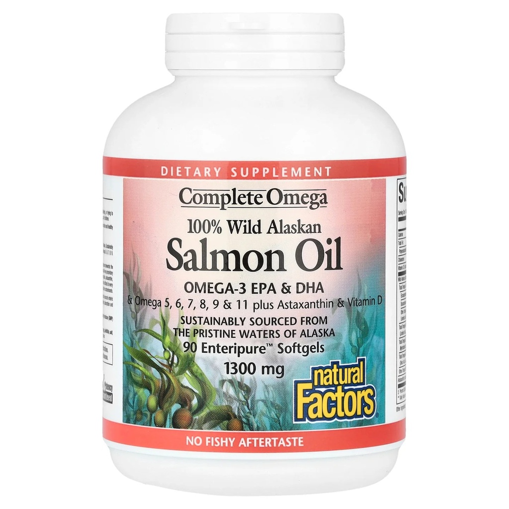 [JPR-0306] NATURAL FACTORS WILD ALASKA SALMON 1300MG ESG 90
