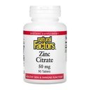 NATURAL FACTORS ZINC CIT 50MG TAB 90'S